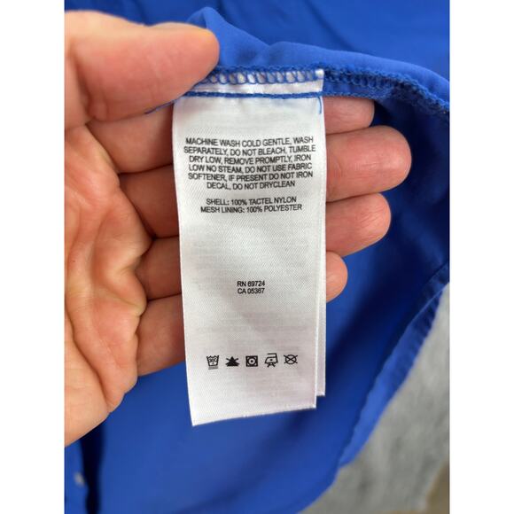 Columbia PFG Fishing Shirt Blue Short Sleeve Button Front Men’s 2XT Vented - Picture 4 of 13